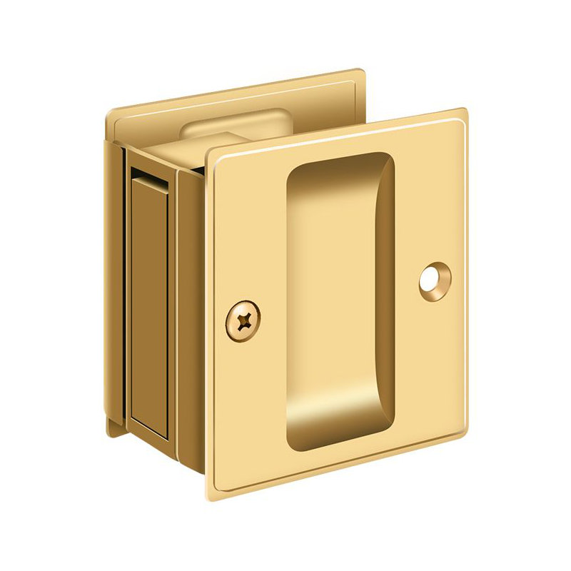 Pocket Door Hardware, PVD Polished Brass