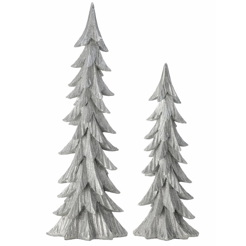 Ensemble d'arbre royal en résine 18 à 24 po, Argent