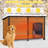 Gwynette 59" Extra Large Heated Outdoor Dog House for Large Dogs Insulated, Thermostat-Controlled Heating with Full 6-Sided Insulation, Metal Frame, Spacious, Cozy, and Safe Winter Shelter, Brown-301165964