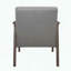 Chaise d'appoint Mid-Century moderne, similicuir et capitonnage à boutons