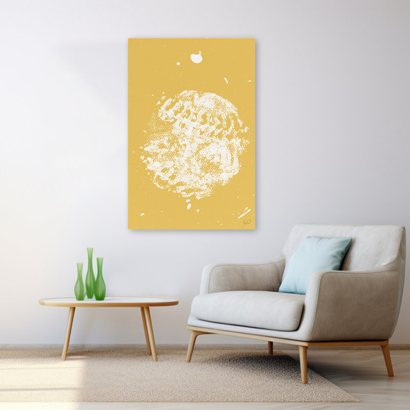 Baller I Crop - Ballon de baseball abstrait, art noir, H 48 po x l 32 po