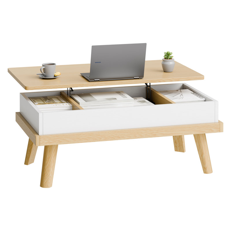 Brierra Lift Top Coffee Table with Storage, Oak
