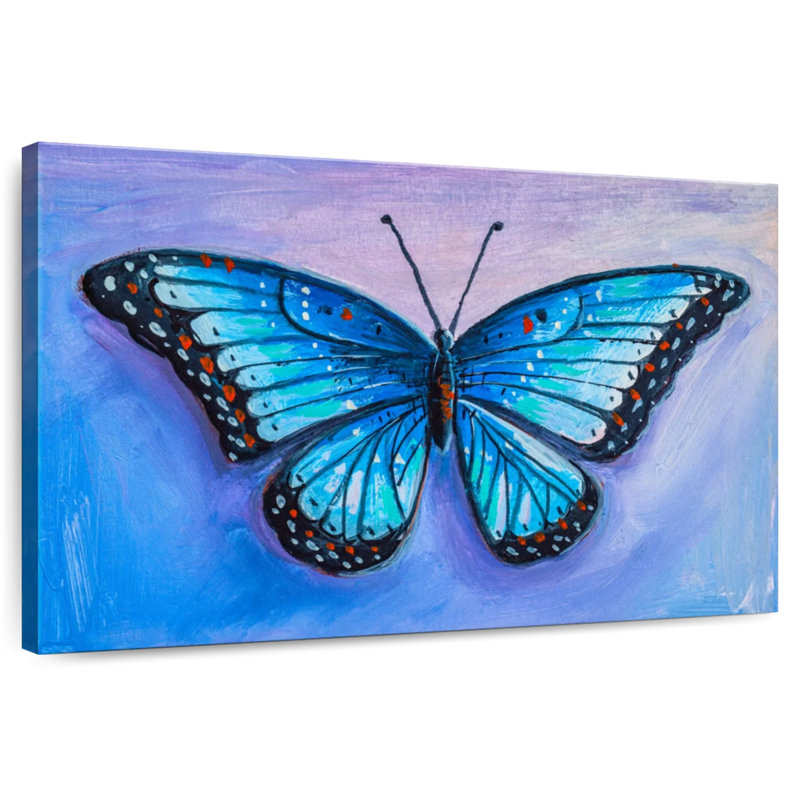 Brampt Blue Butterfly, 26" H x 39" W