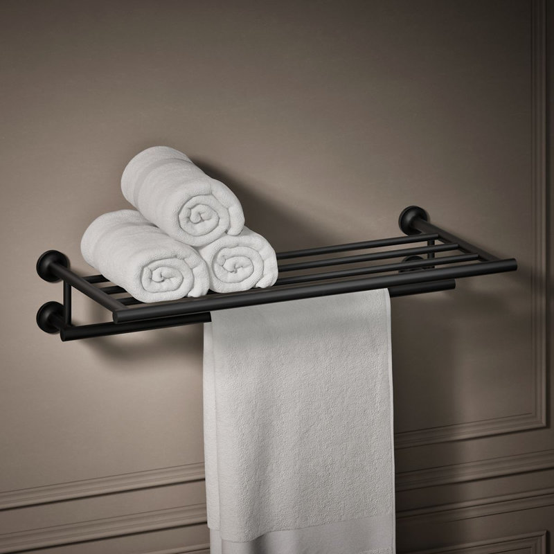 Purist Hotelier Wall Shelf, Matte Black
