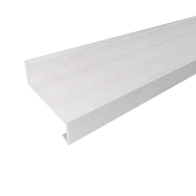 Alusions 3.19 in. x 3.19 in. x 8 ft. Arctic Snow White Composite Aluminum Z Flashing Trim