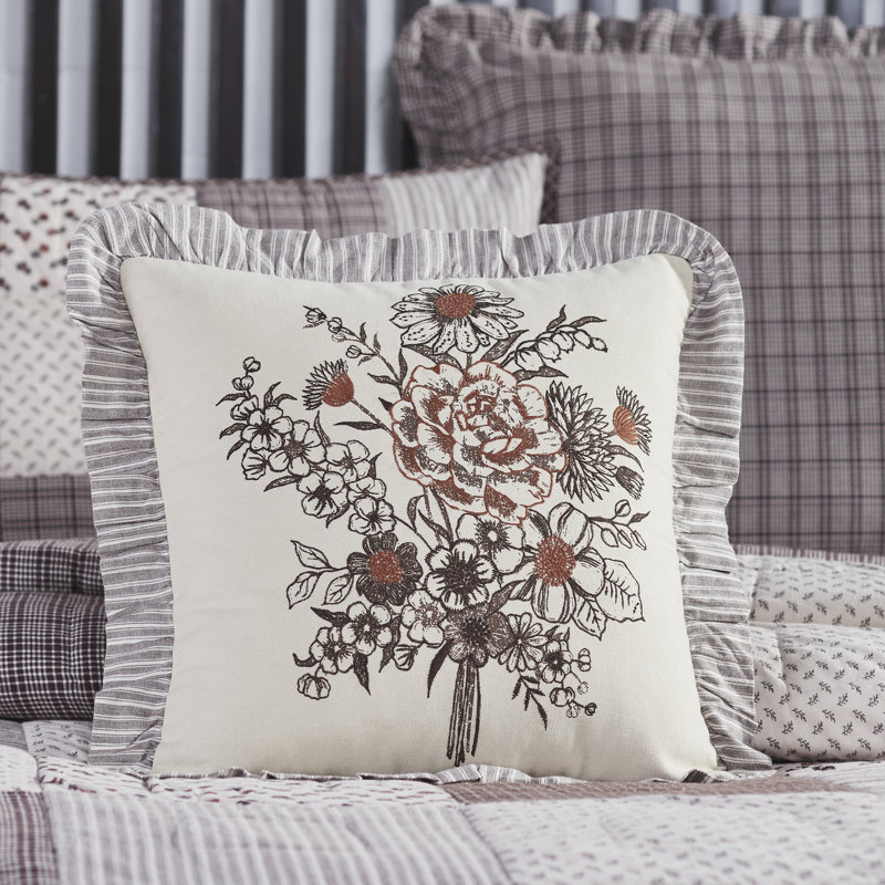 Florette Square Cotton Pillow Cover & Insert