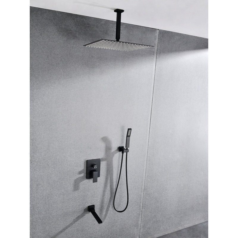 Thermostatic Complete Shower System, Black