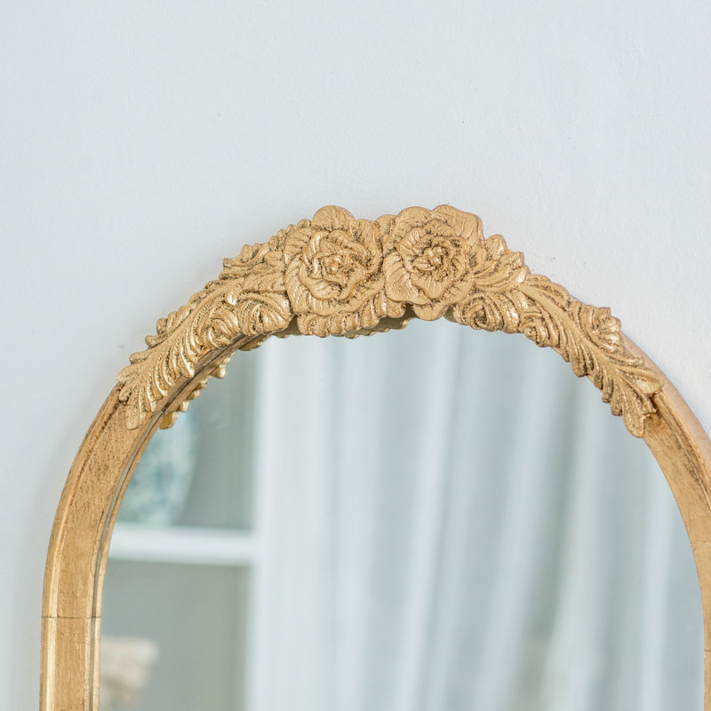 19"X56" Wood Floor Mirror, Full Body Mirror Dressing Make Up Mirror For Bathroom Bedroom Living Room