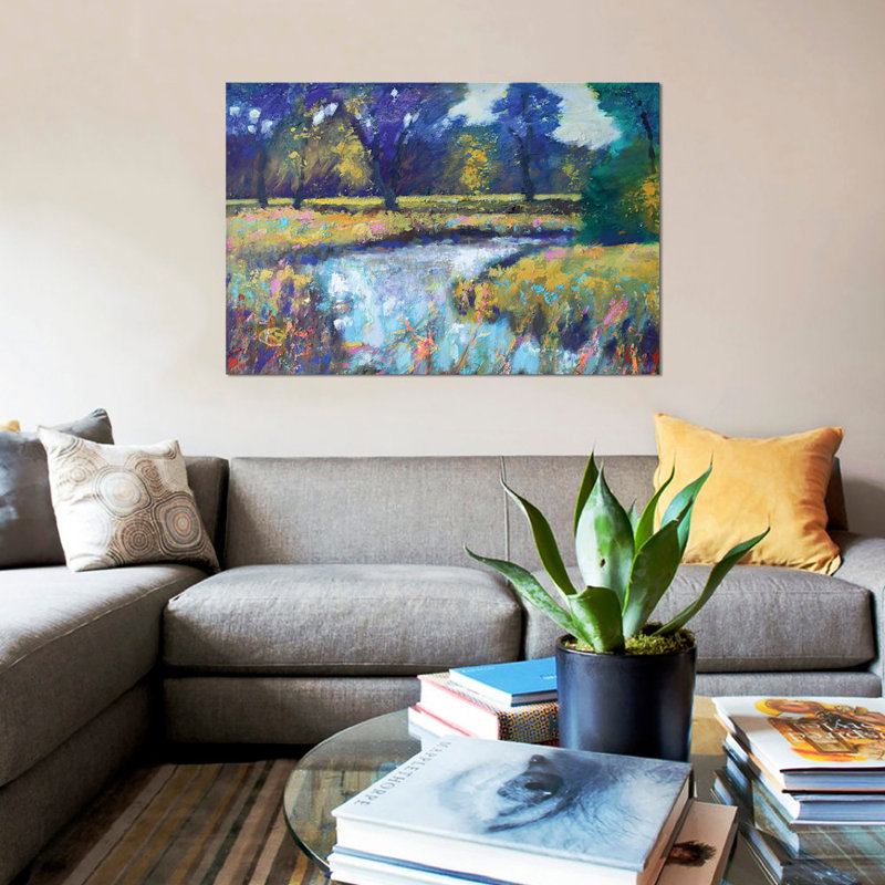 « summer stream », impression sur toile, H 12 po x l 18 po x P 1,5 po