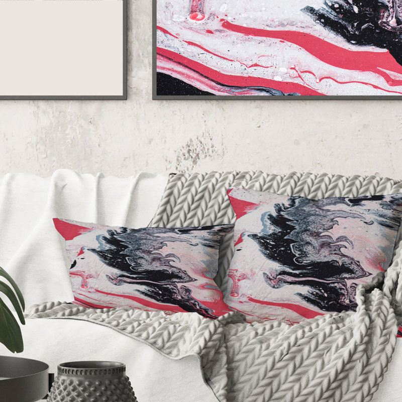 Housse et insert de coussin rectangulaire Marble Composition I