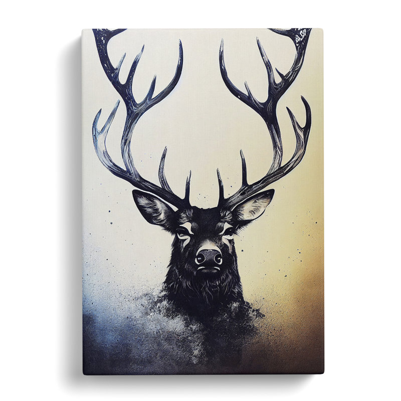 Wild Stag - Wrapped Canvas, 50cm H x 35cm W x 3cm D