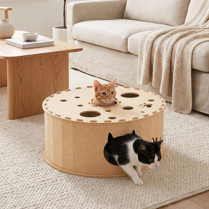 Felt Pet Bed, Coffee Colour