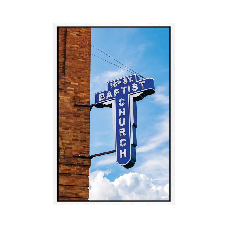 16th Street Baptist Church II by Bethany Young - Print on Canvas, 66.04cm H x 45.72cm W x 3.81cm D, White Framed