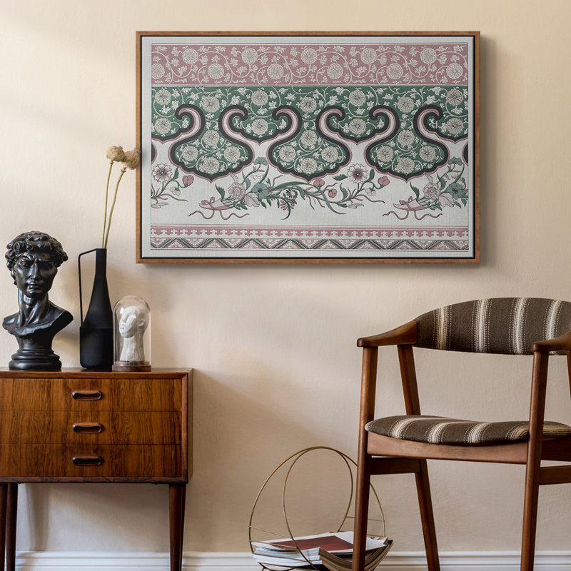 Abstrait rétro - XXIX, Toile encadrée noyer flottant, H 17 po x l 25 po x P 2 po