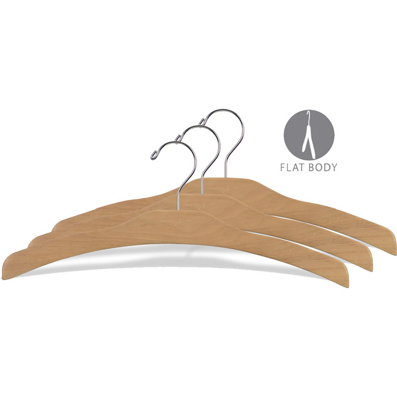 Cintre en bois arqué pour robe / chandail / chandail