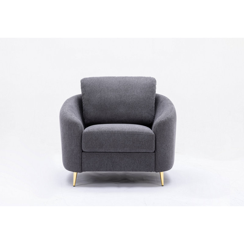 Chaise en lin gris yuina
