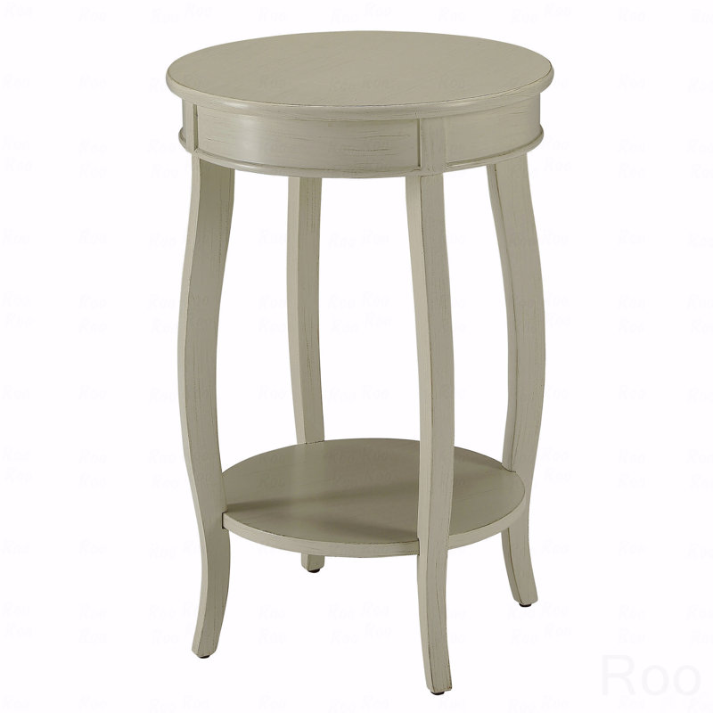 Table d'appoint ronde avec tablette inférieure