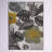 Elma Floral Machine Woven Nylon Indoor / Outdoor Area Rug in Black/Yellow/Gray-1401339805