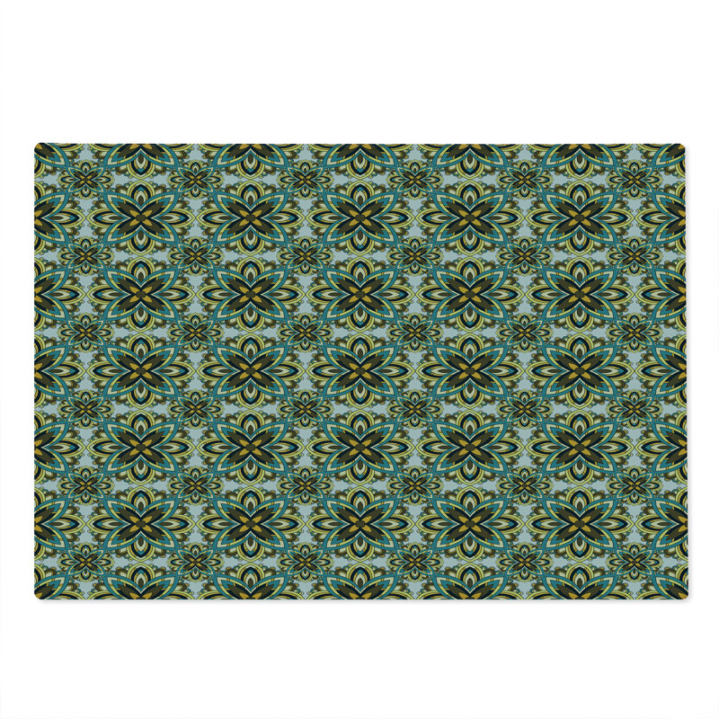 Ambesonne Mandala Cutting Board Large Size Motif Pattern Multicolor