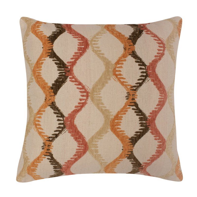 Housse de coussin carrée Luxury, Orange/brun