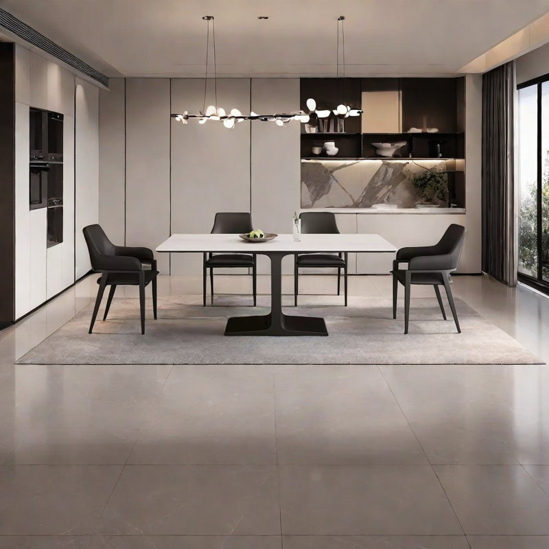 Table de salle à manger Minimalist, H 29,5 po x L 86,6 po x l 35,4 po