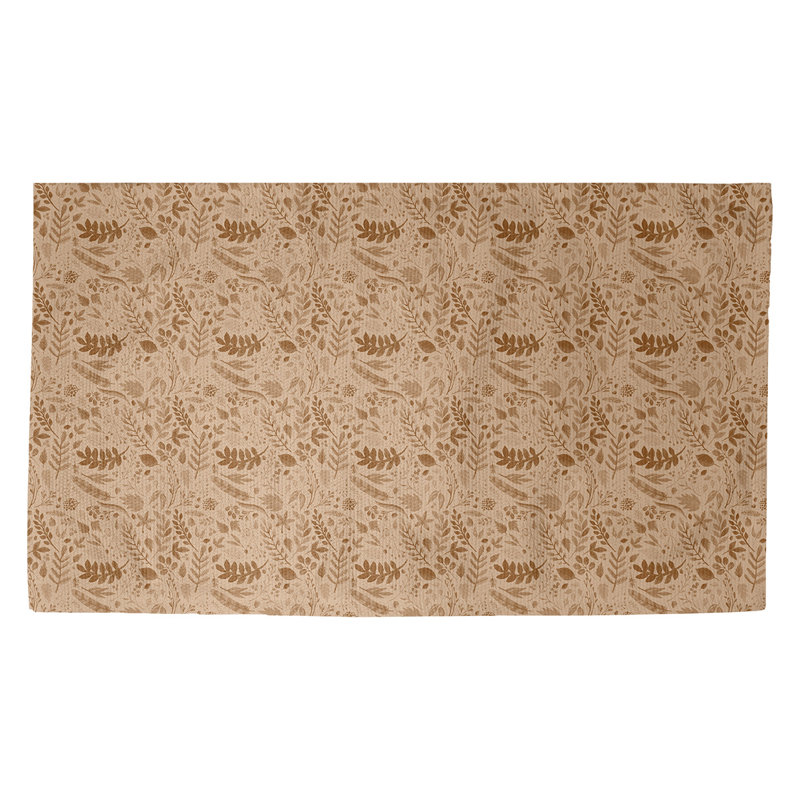 Tapis de zone brune fait main, Rectangle 2 pi x 3 pi