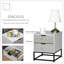 Bartosz 39 cm W Steel Bedside Table
