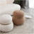 Round Upholstered Broadcloth Pleat Ottoman-306982647
