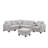 L-Shaped Sectional Sofa with Ottoman  Cup Holder USB Type-C Port  Storage Box  Light Grey U-Shaped Couch-1799571388