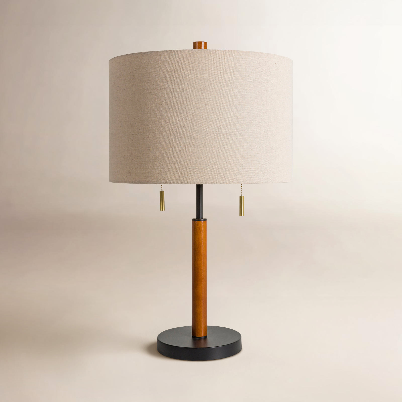Kenley Table Lamp, Black/Brown