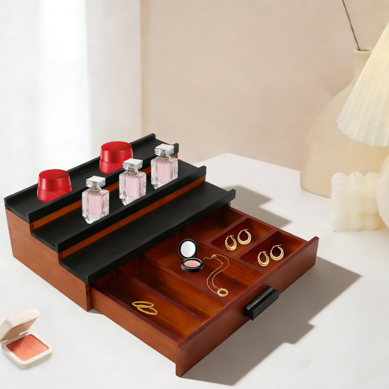 Présentoir à parfum pour présentoir à parfum, Noir / Rouge