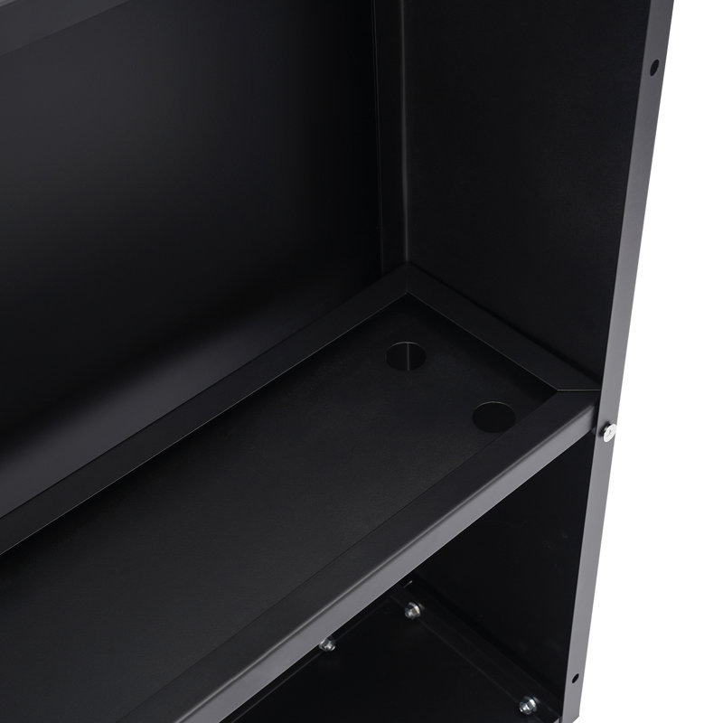 Metal Planter Box, 30" H x 12" W x 12" D, Black
