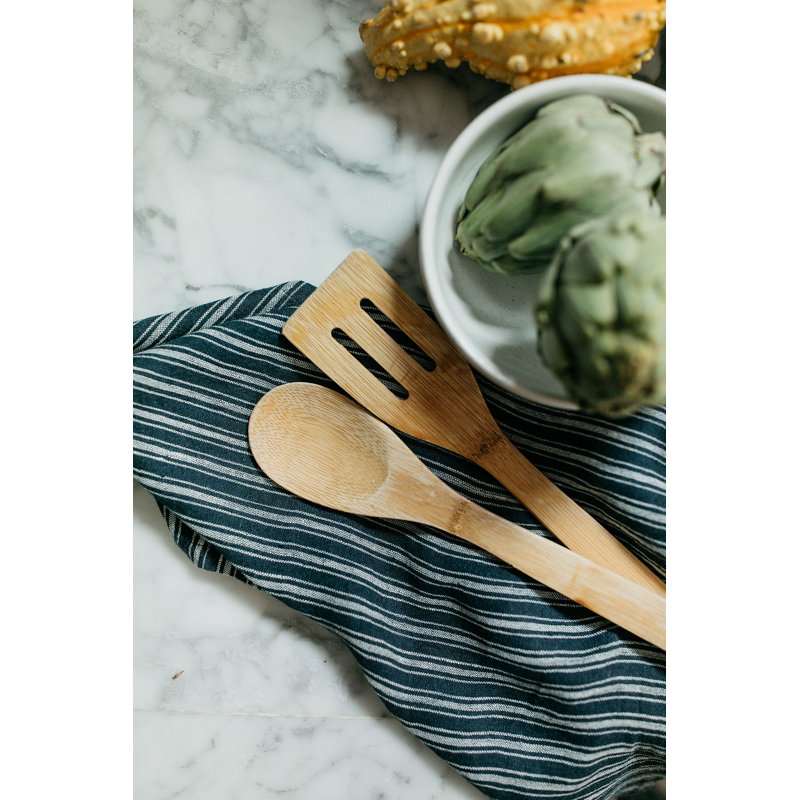 Boat Stripe Stripe Tea Towel Kitchen Towel, Indigo/White