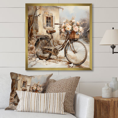 «Bicycle Charm In Winter II», reproduction sur toile