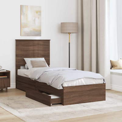  Bed Frame With Drawer Engineered Wood