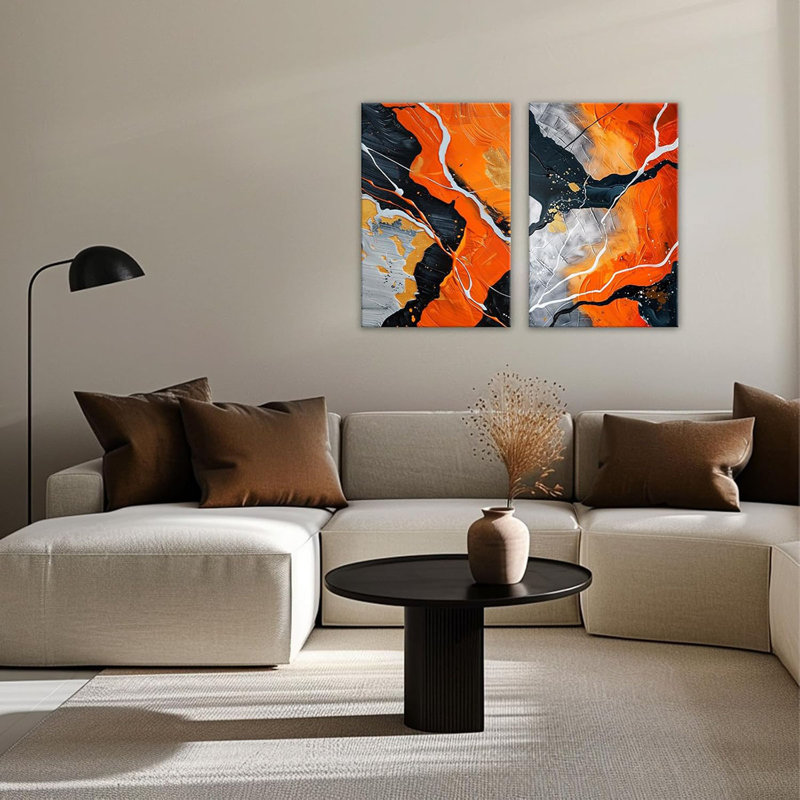 2 Piece Wrapped Canvas Wall Art