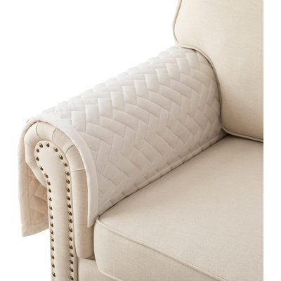 Housses pour accoudoirs, housse de canapé, housse de canapé, housses de dossier, housses anti-dérapantes pour fauteuil pour chats, causeuse pour animaux, fauteuil inclinable en cuir en forme de L, blanc
