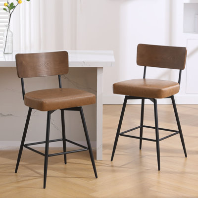 Swivel Upholstered Counter & Bar Stool