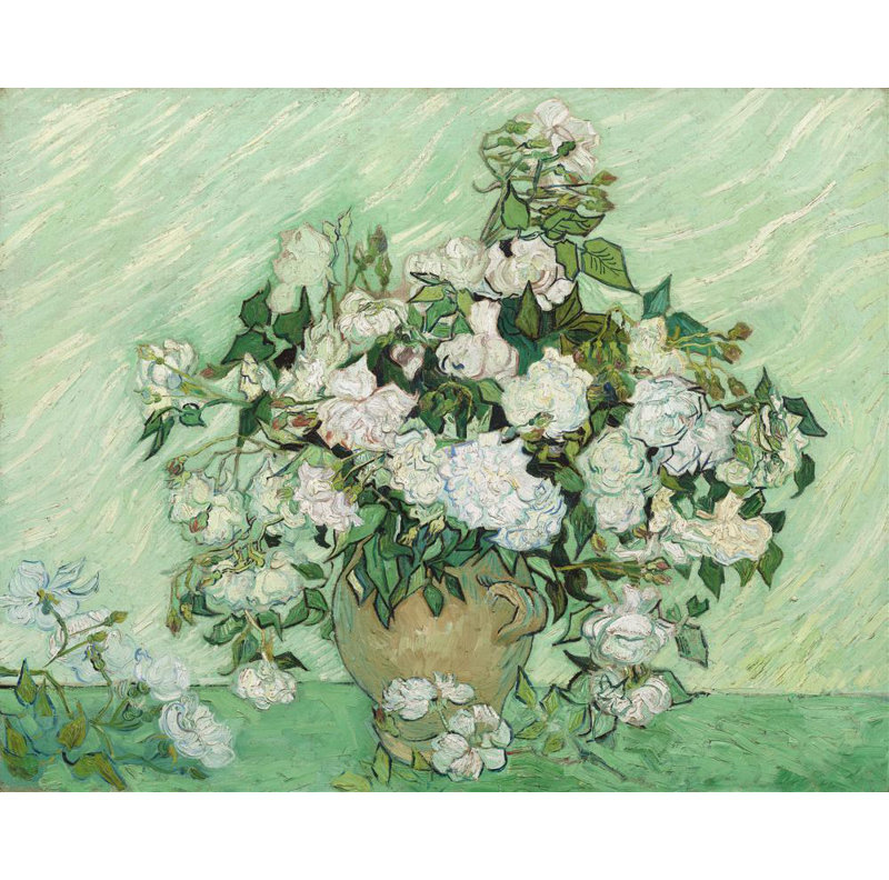 "Roses" par Vincent Van Gogh - Art sur toile tendue avec châssis, H 48 po x l 33 po