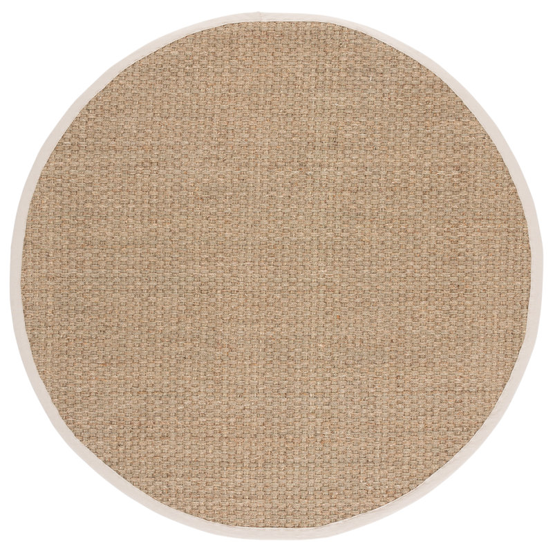 Dollard Natural Fiber Seagrass Rug, Round 6'