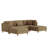 Seemab 5 - Piece Upholstered Camel Corduroy Modular Sectional with Pillow Back and Removable Ottoman-1373485814-1348314284
