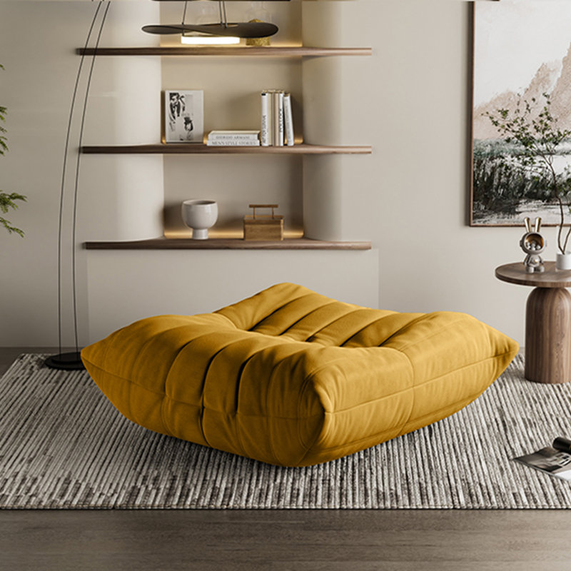 Fauteuil à billes rembourré Eito, Jaune