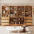 71" H X 94.5" W Bookcase Cabinet With Open Shelves & Large Storage Drawers (2B+2C)