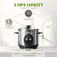 Petit cuiseur à riz non cuit 3 tasses, petit pot intérieur en acier inoxydable non toxique, multifonction à une touche pour riz / sauté / yogourt, va au lave-vaisselle, taille 1 à 3 personnes, noir-122577940
