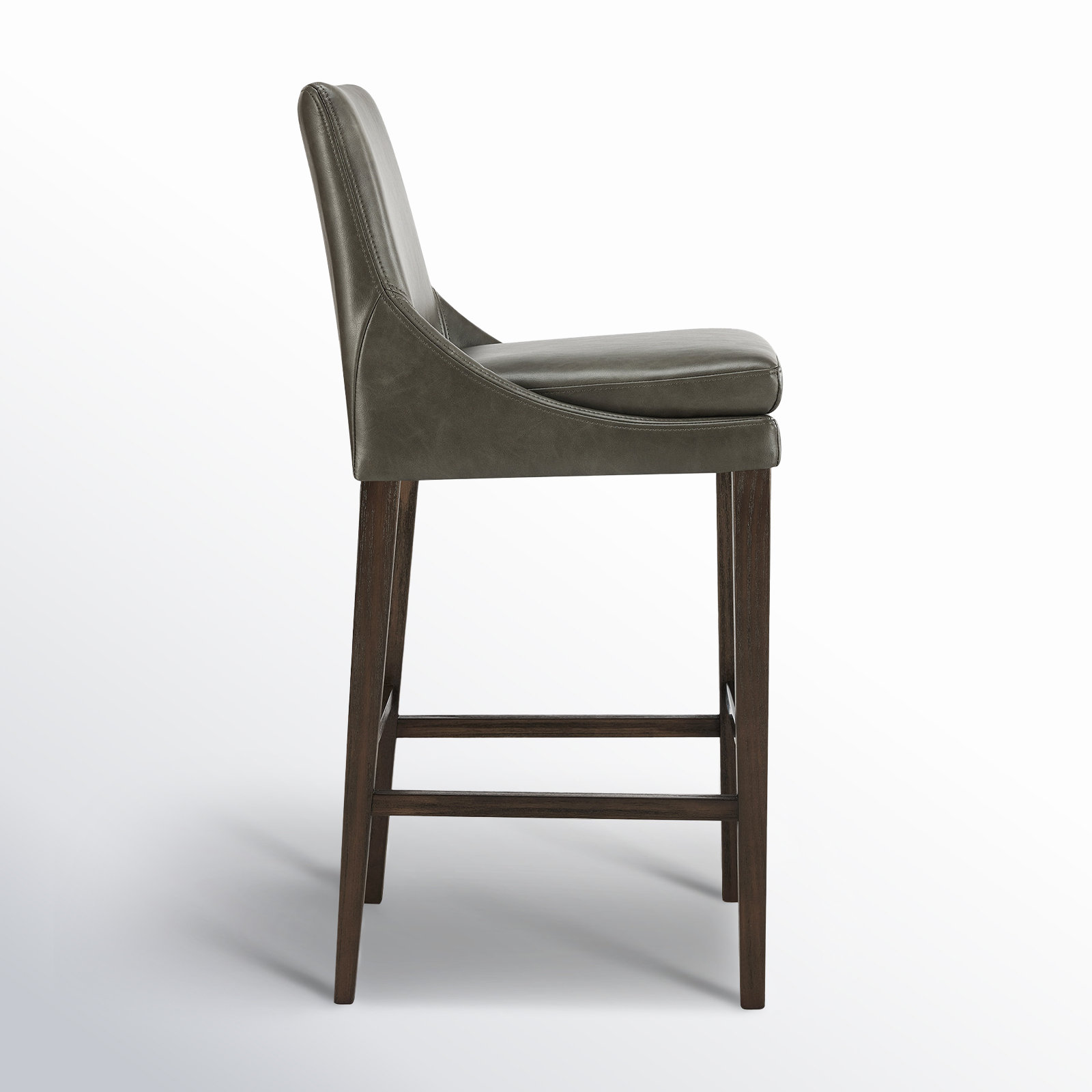 Niara Bar and Counter Stool, Bar Stool (30” Seat Height), Copley Slate Faux Leather