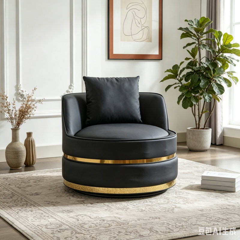 Upholstered Accent Chair, Gray