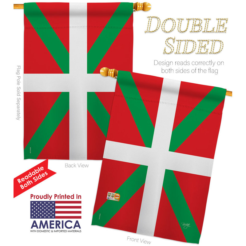 Double Sided 40'' H x 28'' W Polyester House Flag