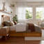 Lit plateforme en bois massif avec pied de lit et tiroirs sous le lit Asparas-1420412597-1420412594
