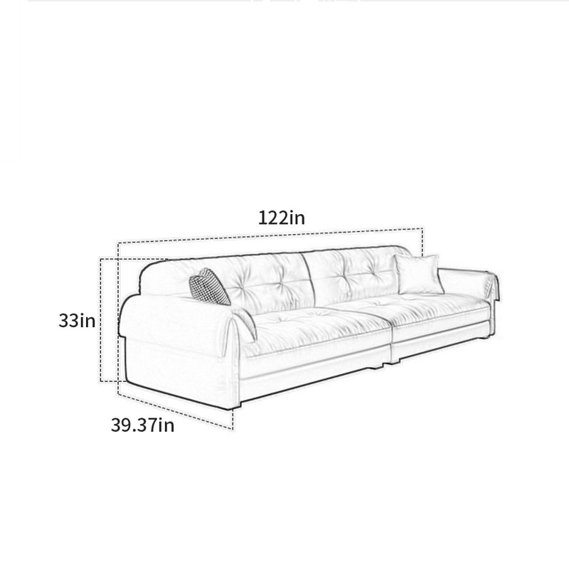 Canapé américain rétro et simple, 2, H 33 po x l 122 po x P 39,37 po