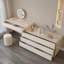 Coiffeuse avec miroir lumineux, 8 tiroirs, 1 chaise